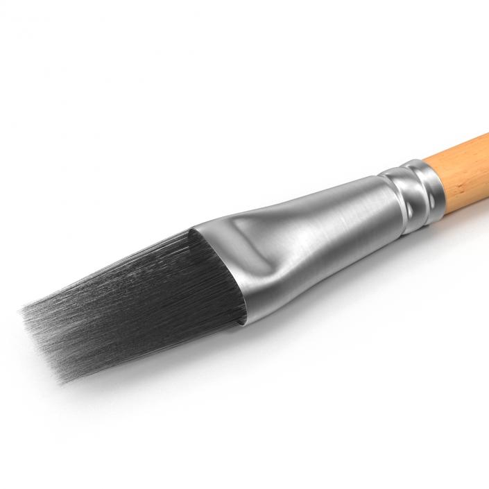 3D Paint Brush Flat 4 model