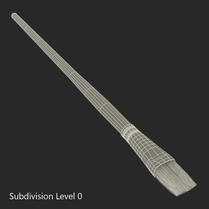 3D Paint Brush Flat 2 model