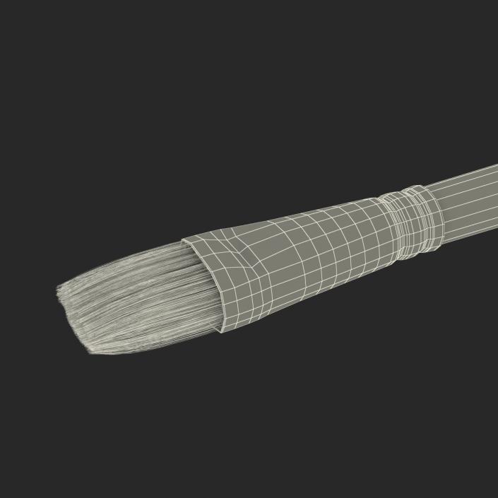 3D Paint Brush Flat 2 model