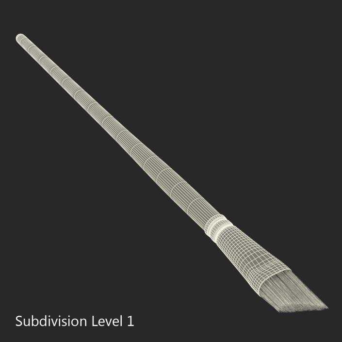 Paint Brush Angular Flat 3D model