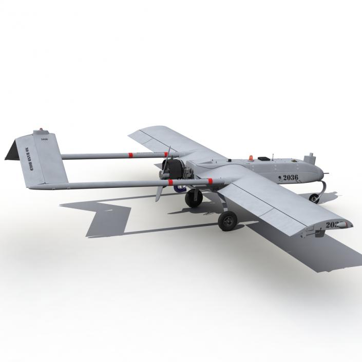 3D AAI RQ 7 Shadow UAV Rigged