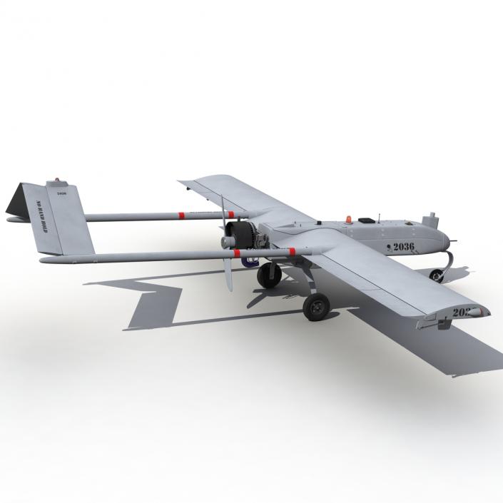 3D AAI RQ 7 Shadow UAV Rigged