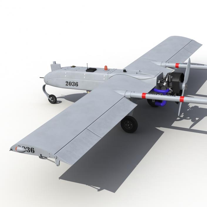 3D AAI RQ 7 Shadow UAV Rigged