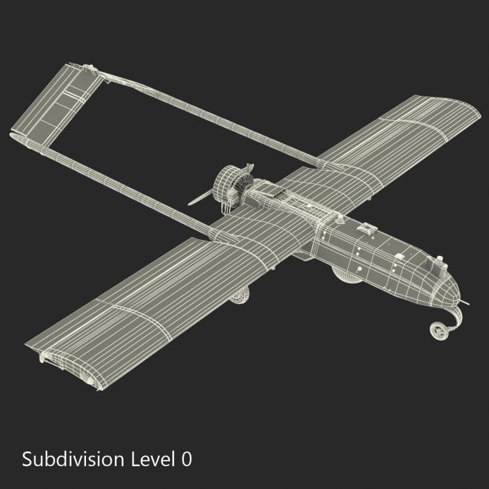 3D AAI RQ 7 Shadow UAV Rigged