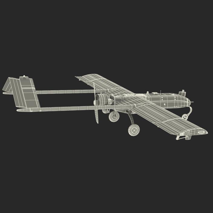 3D AAI RQ 7 Shadow UAV Rigged