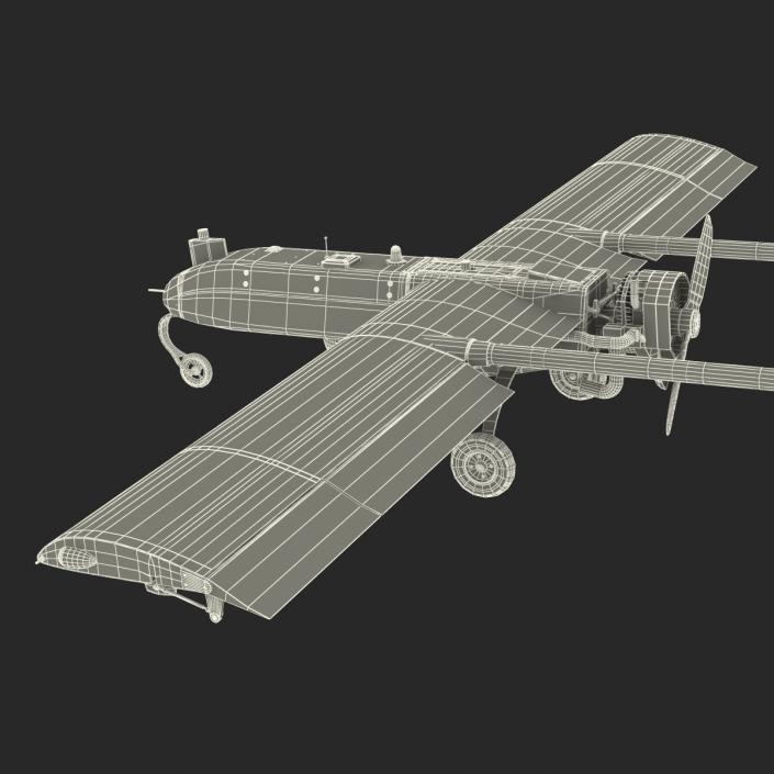 3D AAI RQ 7 Shadow UAV Rigged