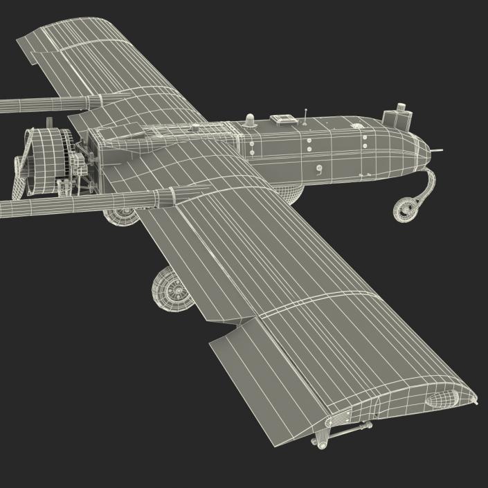 3D AAI RQ 7 Shadow UAV Rigged