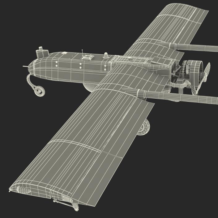 3D AAI RQ 7 Shadow UAV Rigged