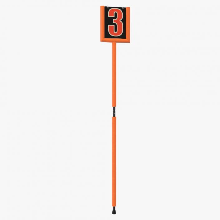 3D model American Football Third Down Marker