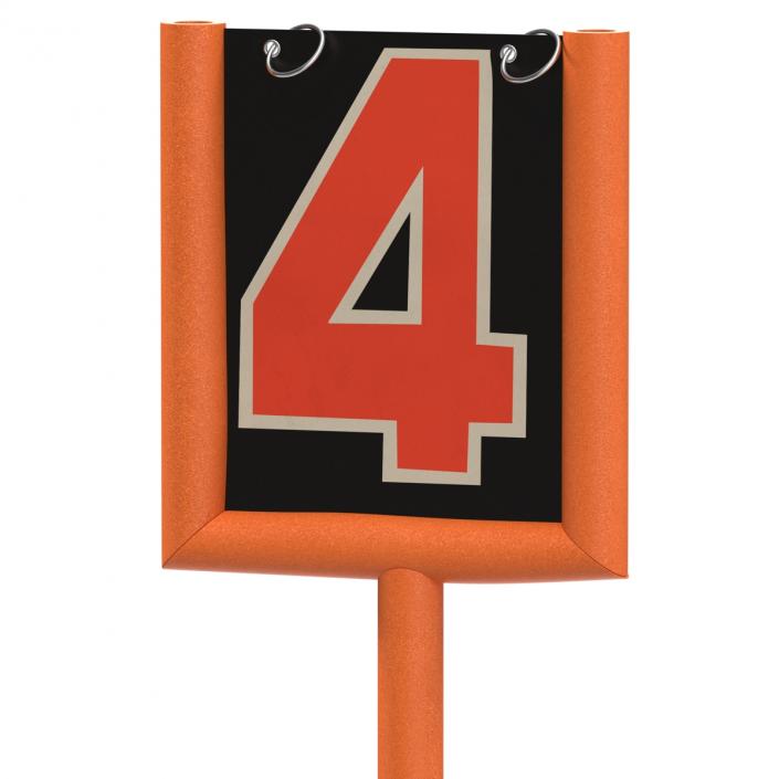 3D American Football Fourth Down Marker