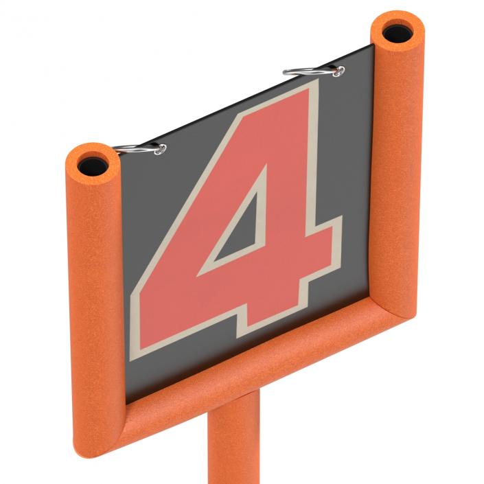 3D American Football Fourth Down Marker