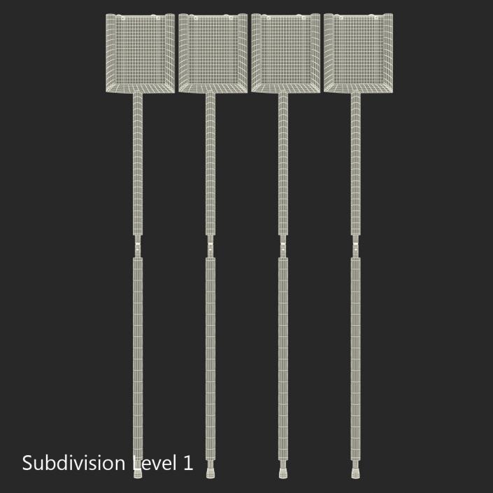 American Football Down Markers Set 3D model