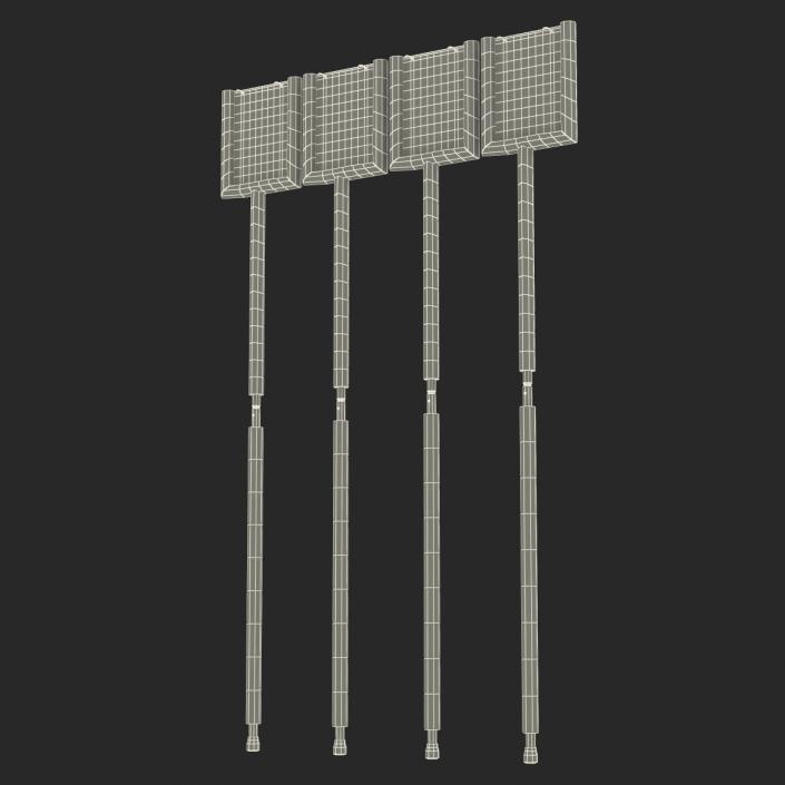 American Football Down Markers Set 3D model