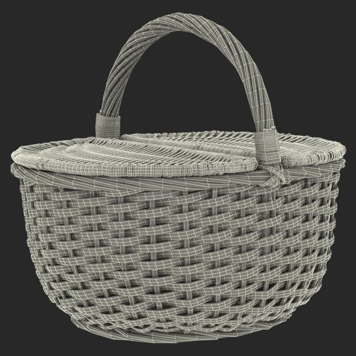 3D Picnic Basket model