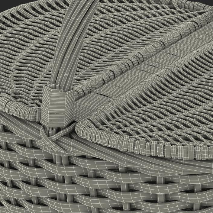 3D Picnic Basket model