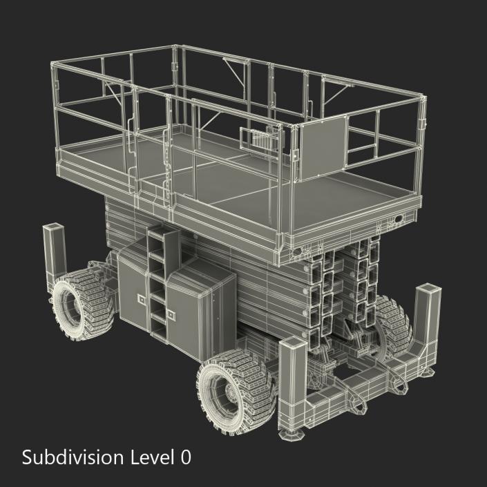 3D Engine Powered Scissor Lift JLG 5394RT model