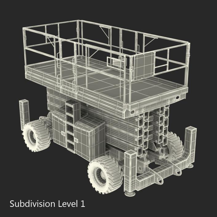 3D Engine Powered Scissor Lift JLG 5394RT model