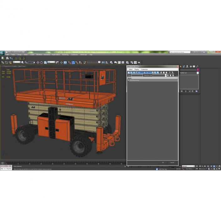 3D Engine Powered Scissor Lift JLG 5394RT model