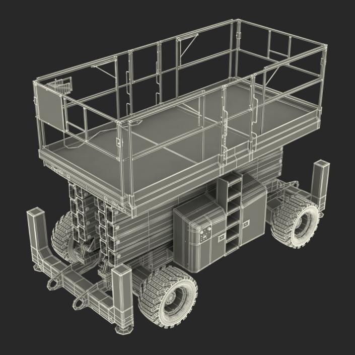 3D Engine Powered Scissor Lift JLG 5394RT model