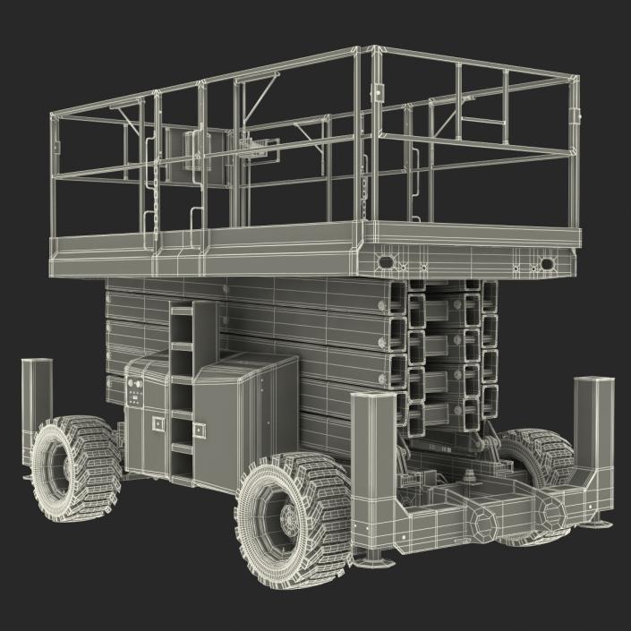 3D Engine Powered Scissor Lift JLG 5394RT model