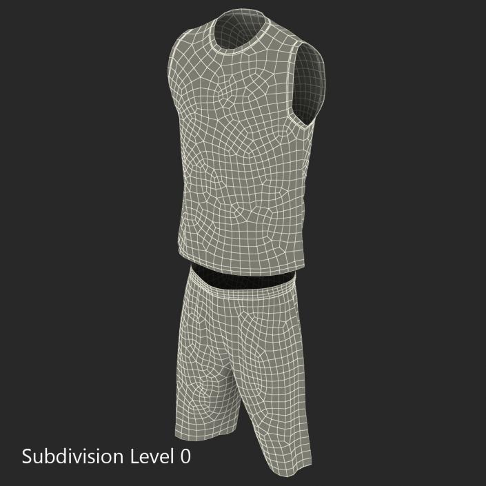 Basketball Uniform White 3D model