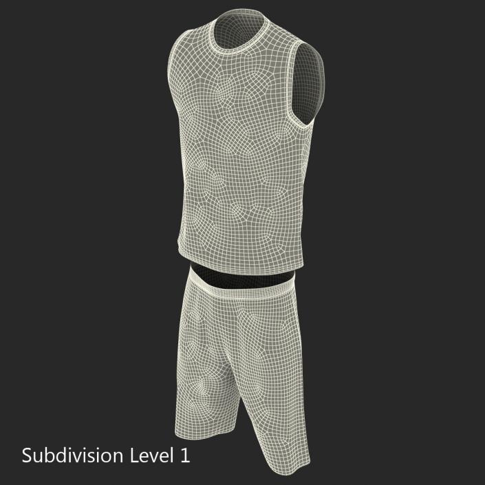 Basketball Uniform White 3D model