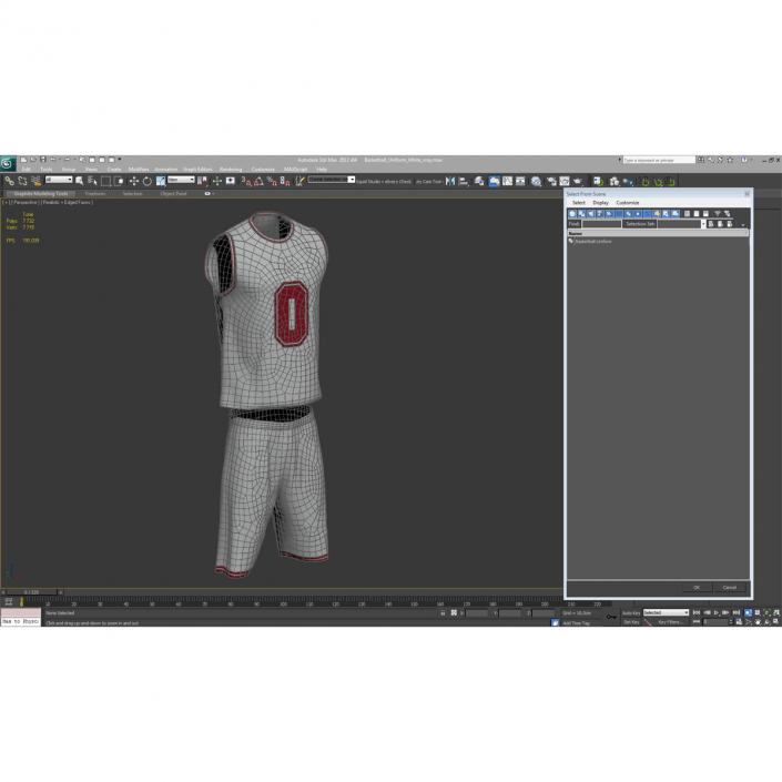 Basketball Uniform White 3D model