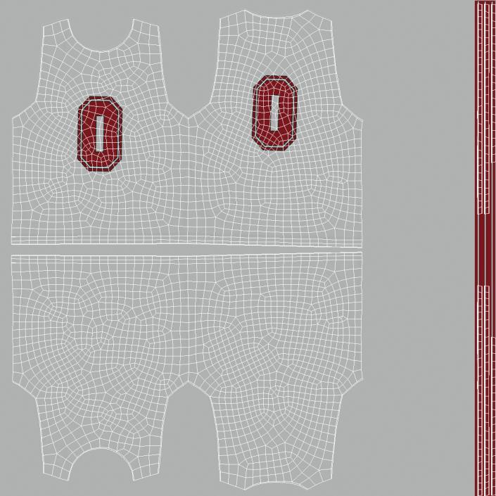 Basketball Uniform White 3D model