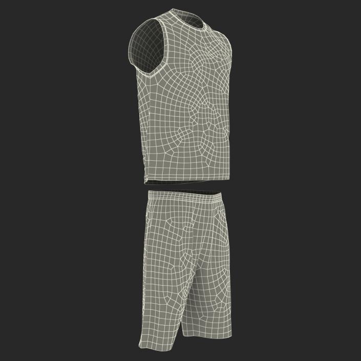 Basketball Uniform White 3D model