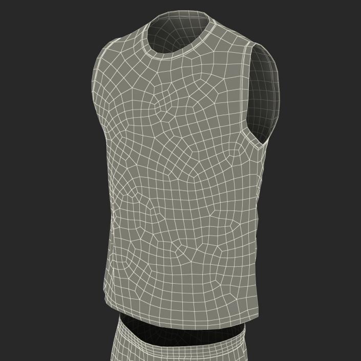 Basketball Uniform White 3D model