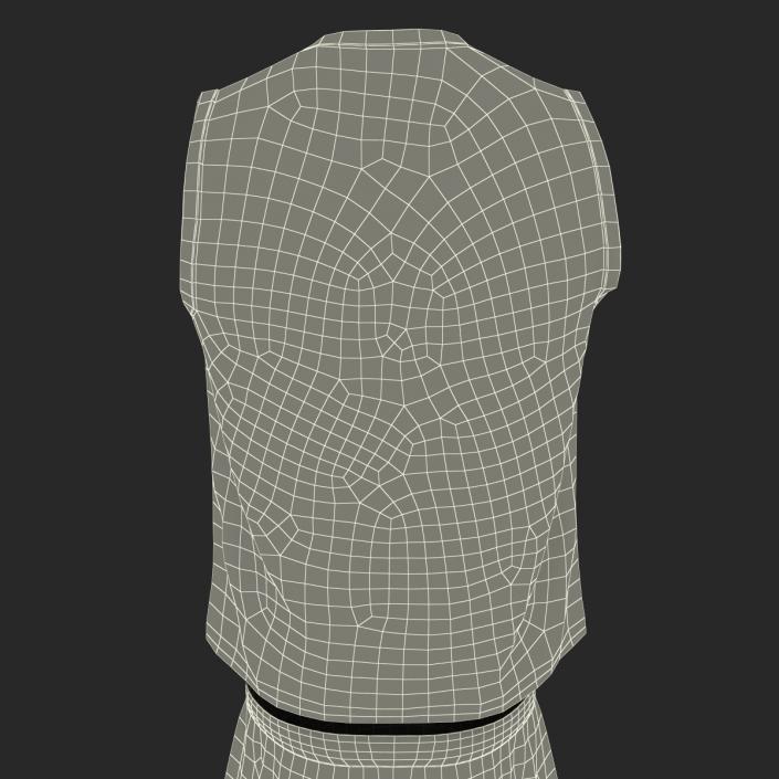 Basketball Uniform White 3D model