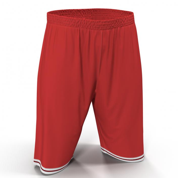 3D Basketball Shorts Red