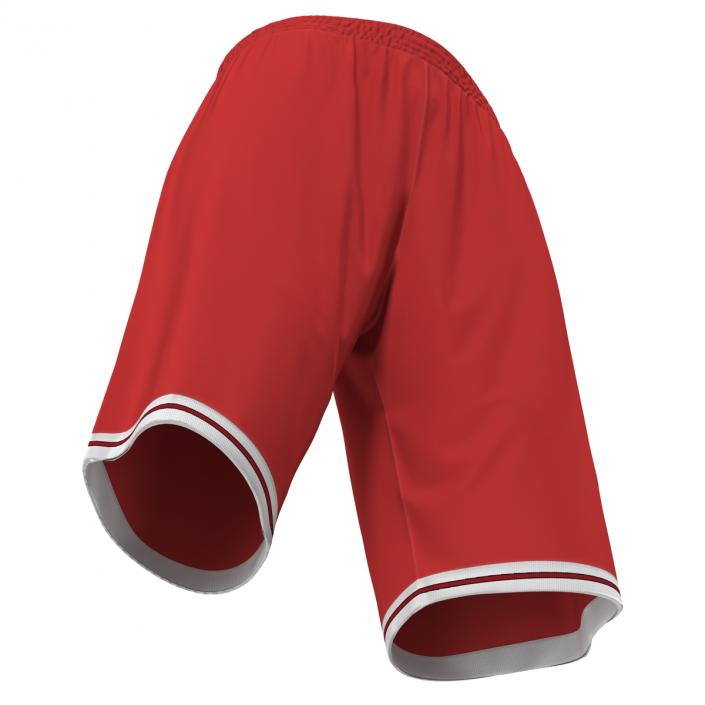 3D Basketball Shorts Red