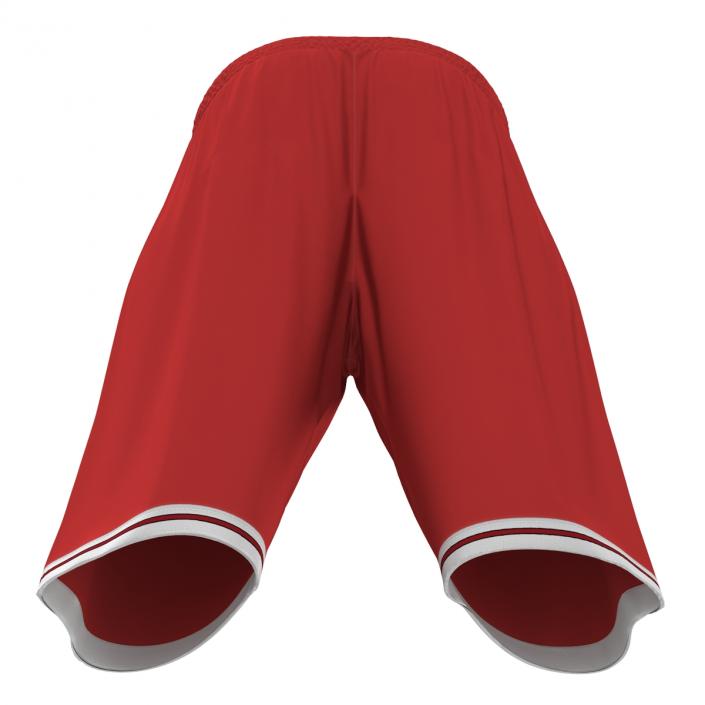 3D Basketball Shorts Red