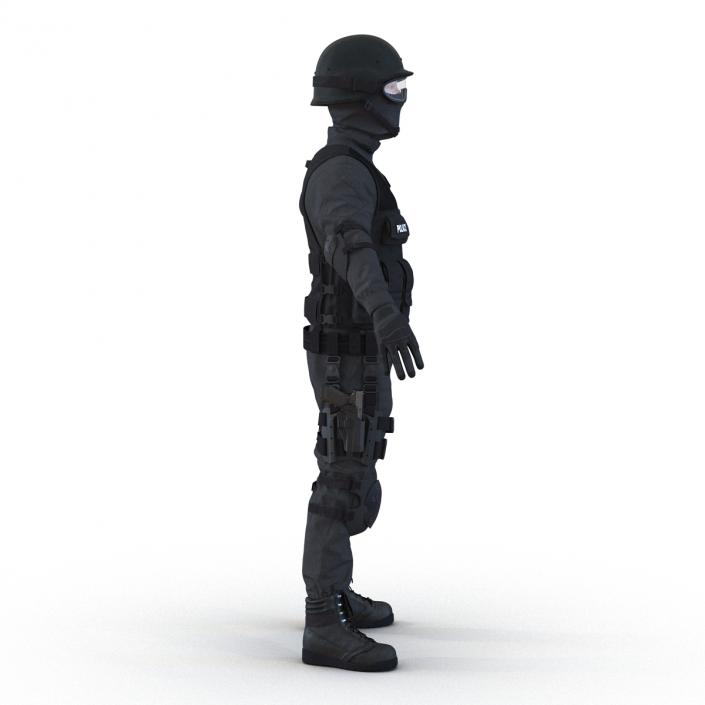 3D model SWAT Man Rigged