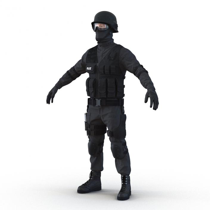 3D model SWAT Man Rigged