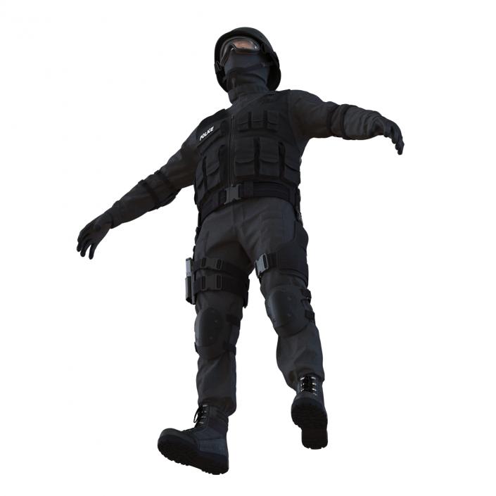 3D model SWAT Man Rigged