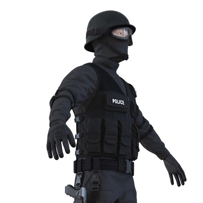 3D model SWAT Man Rigged