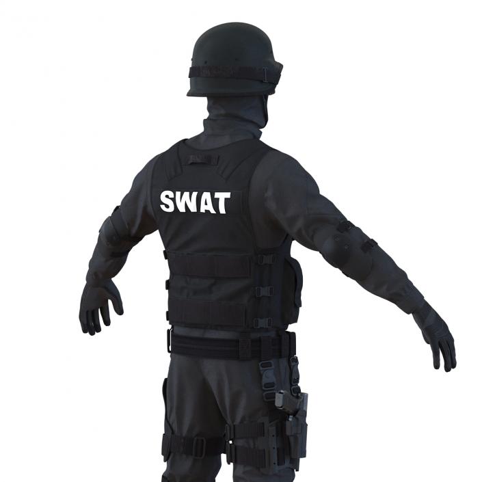 3D model SWAT Man Rigged