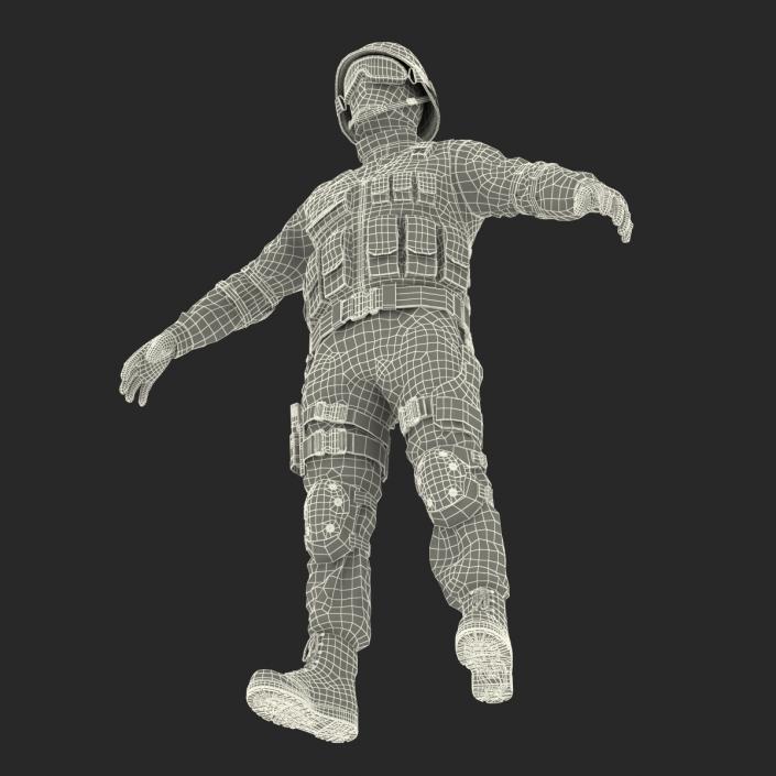 3D model SWAT Man Rigged