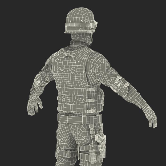 3D model SWAT Man Rigged