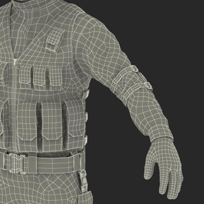 3D model SWAT Man Rigged