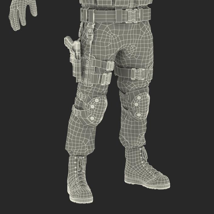 3D model SWAT Man Rigged