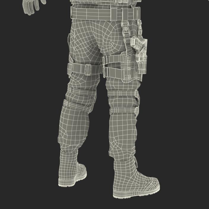 3D model SWAT Man Rigged