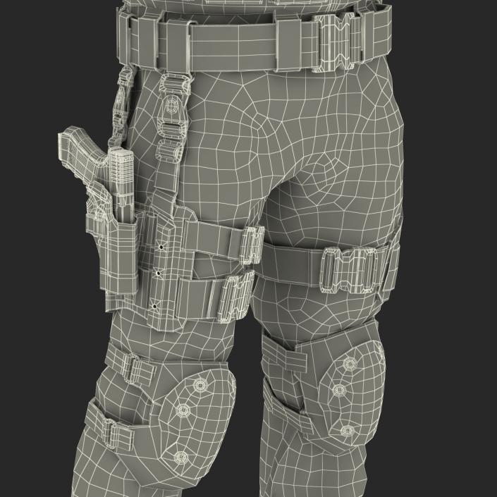 3D model SWAT Man Rigged