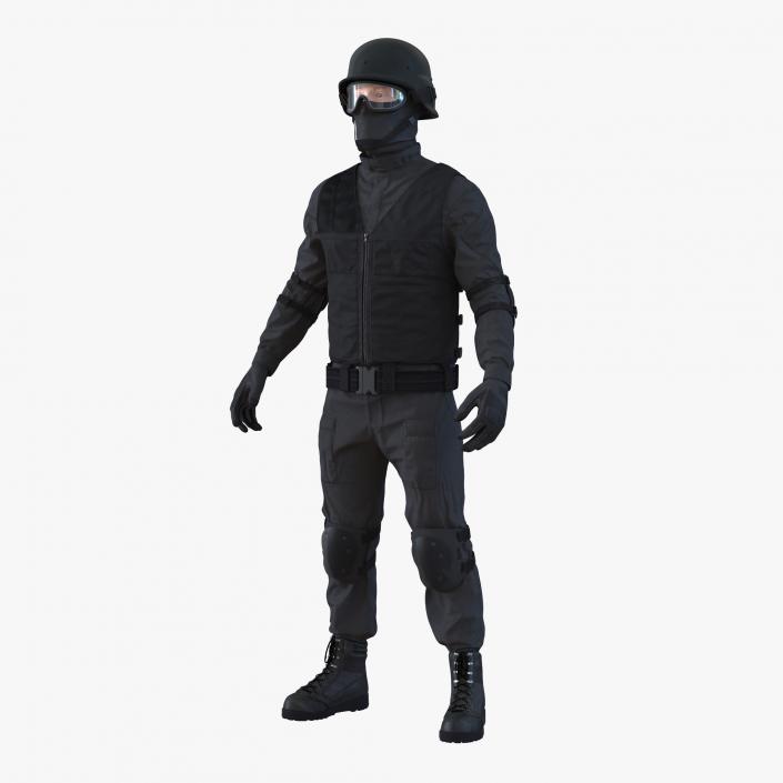 SWAT Man Rigged 2 3D