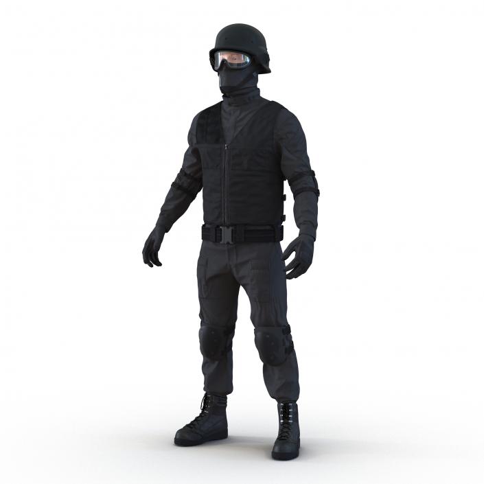 SWAT Man Rigged 2 3D