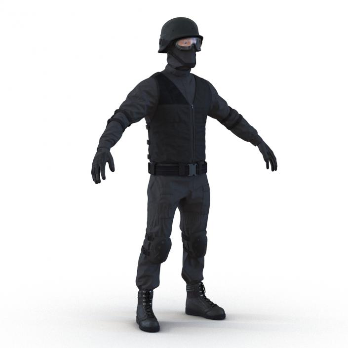 SWAT Man Rigged 2 3D