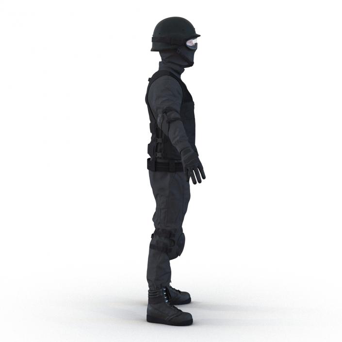 SWAT Man Rigged 2 3D