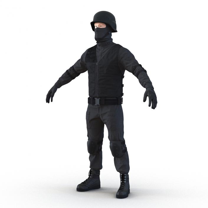 SWAT Man Rigged 2 3D